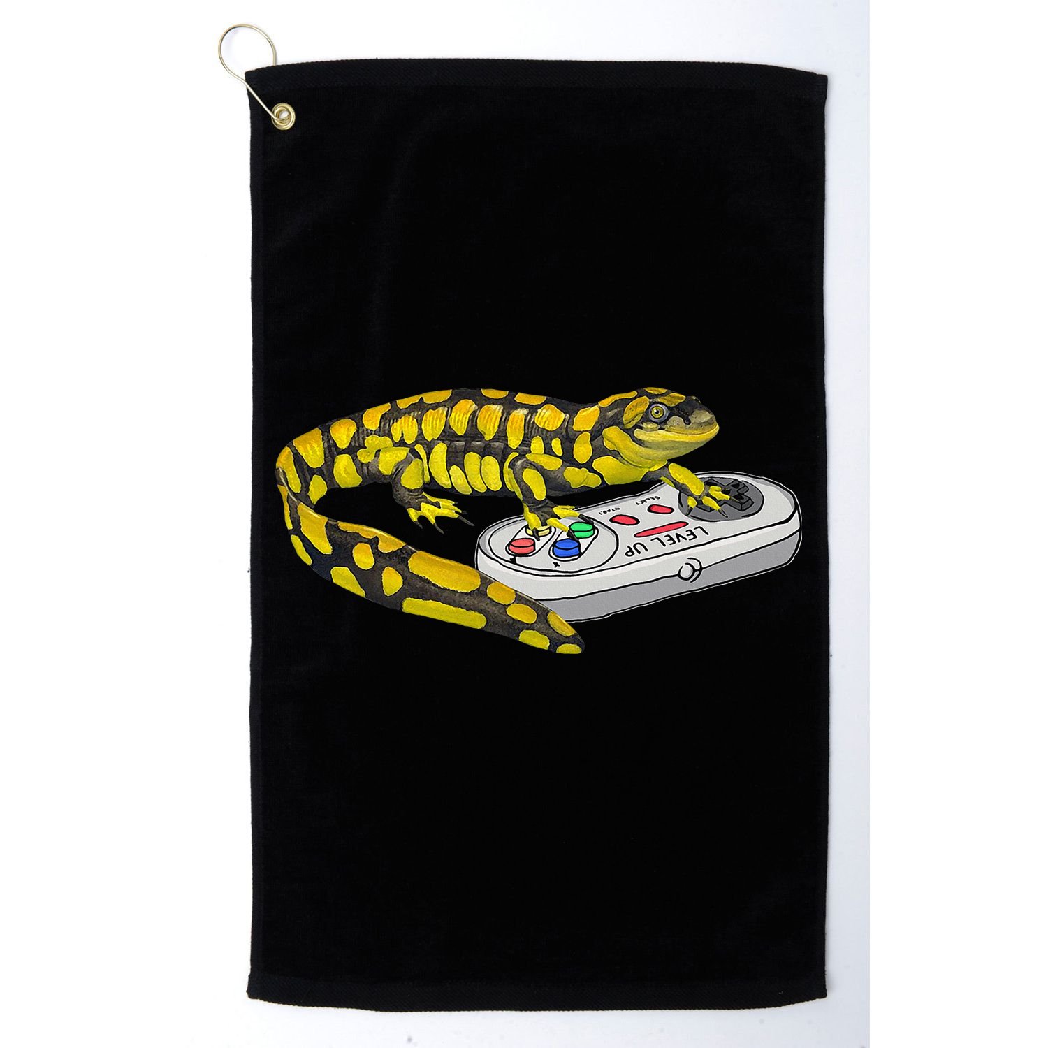 Tiger Salamander Playing Video Game Salamanders Gamers Golf Towel