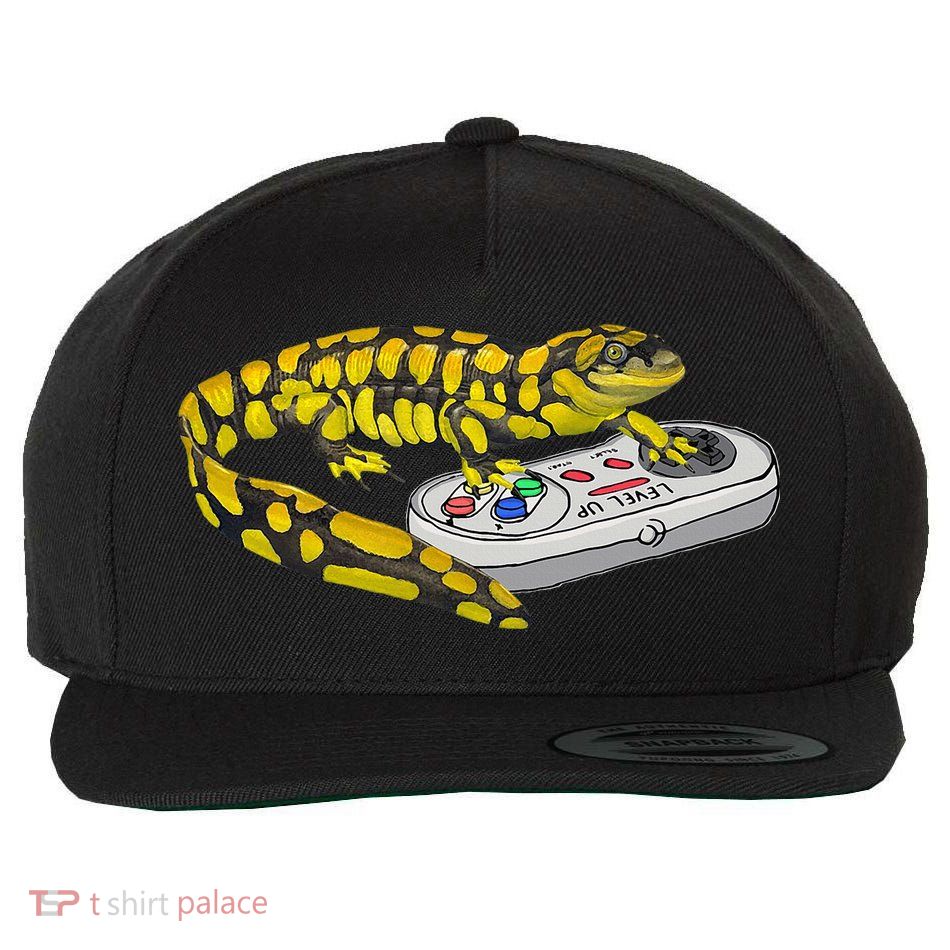 Tiger Salamander Playing Video Game Salamanders Gamers Wool Snapback Cap