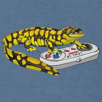 Tiger Salamander Playing Video Game Salamanders Gamers Garment-Dyed Sweatshirt