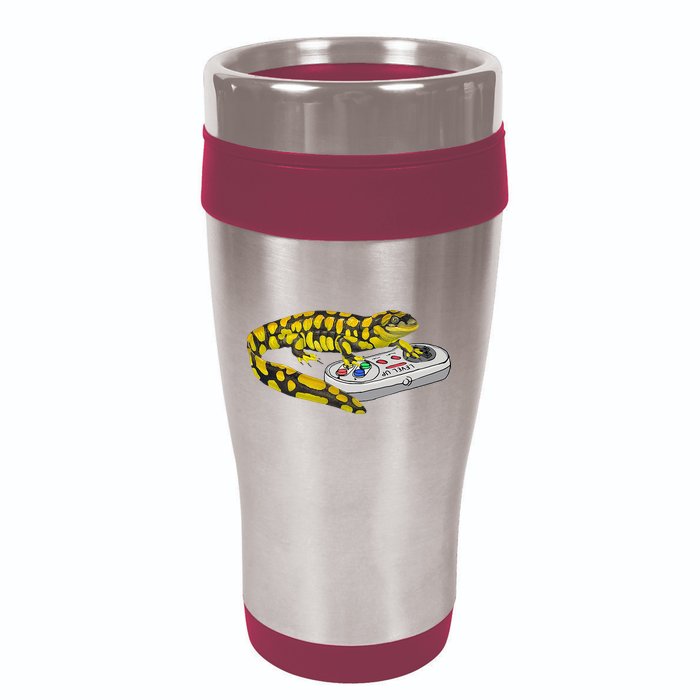 Tiger Salamander Playing Video Game Salamanders Gamers 16oz Travel Tumbler