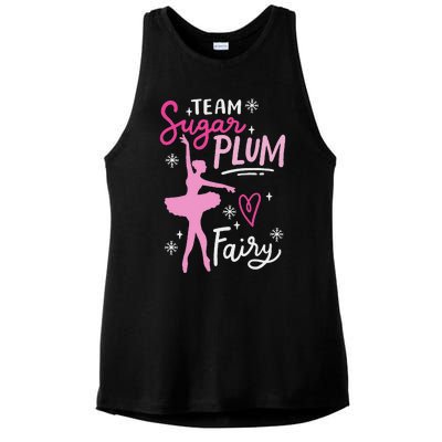 Team Sugar Plum Fairy Nutcracker Ballet Dance Christmas Girl Ladies PosiCharge Tri-Blend Wicking Tank