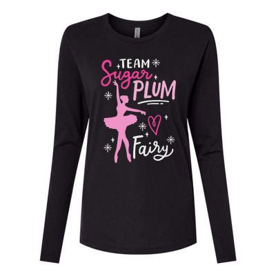 Team Sugar Plum Fairy Nutcracker Ballet Dance Christmas Girl Womens Cotton Relaxed Long Sleeve T-Shirt