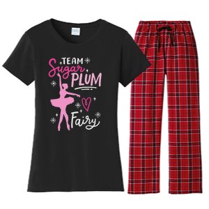 Team Sugar Plum Fairy Nutcracker Ballet Dance Christmas Girl Women's Flannel Pajama Set