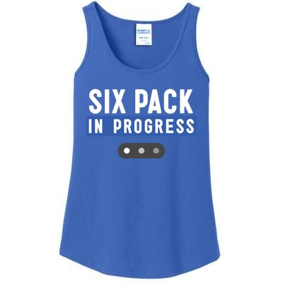 Trendy Six Pack In Progress Loading Bar Fitness Humor Gift Ladies Essential Tank