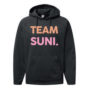 Team Suni Proud Family Surname Last Name Performance Fleece Hoodie