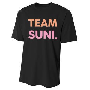 Team Suni Proud Family Surname Last Name Performance Sprint T-Shirt