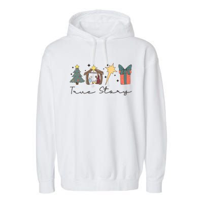 True Story Png Morning Star Christian Christmas Garment-Dyed Fleece Hoodie