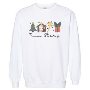 True Story Png Morning Star Christian Christmas Garment-Dyed Sweatshirt