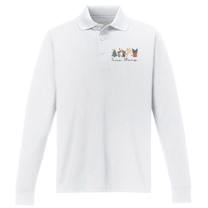 True Story Png Morning Star Christian Christmas Performance Long Sleeve Polo