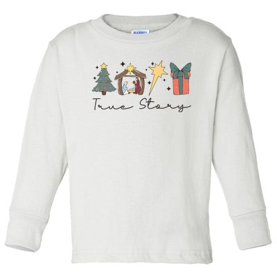 True Story Png Morning Star Christian Christmas Toddler Long Sleeve Shirt