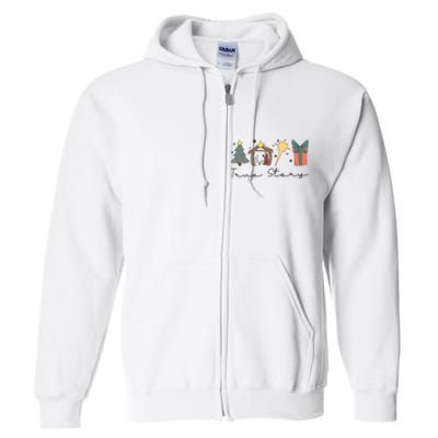 True Story Png Morning Star Christian Christmas Full Zip Hoodie