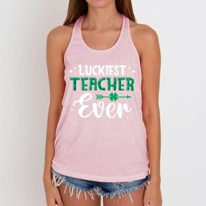 Teachers St Patricks Day Meaningful Gift Women's Knotted Racerback Tank