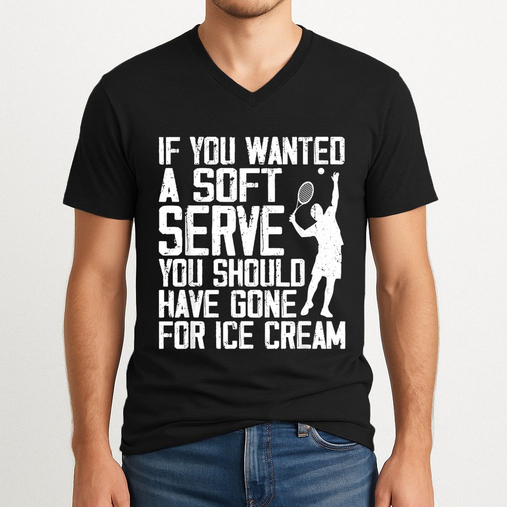 Tennis Sport Player Joke For Tennis Lover Coach Women V-Neck T-Shirt