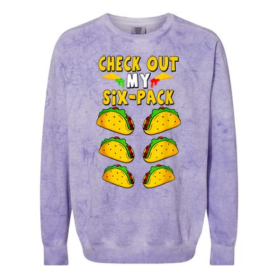 Taco Six Pack Mexican Fiesta Cinco De Mayo Colorblast Crewneck Sweatshirt