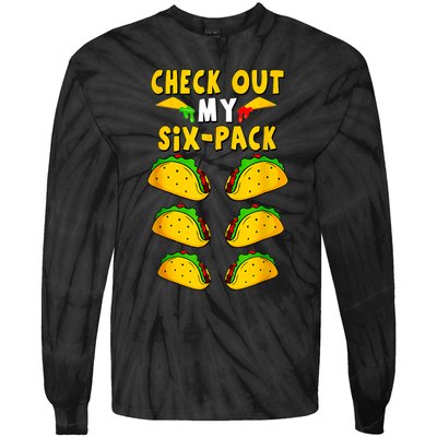 Taco Six Pack Mexican Fiesta Cinco De Mayo Tie-Dye Long Sleeve Shirt