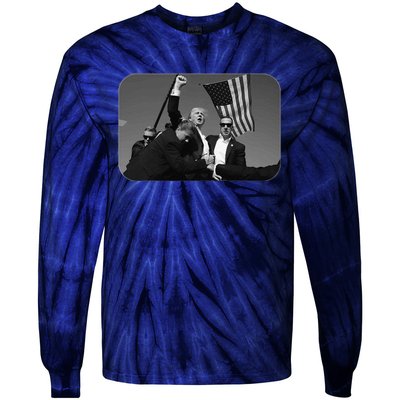 Trump Shot Pennsylvania 14th July Rally Shot Legend Usa 2024 Tie-Dye Long Sleeve Shirt