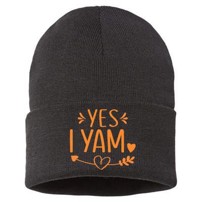 Thanksgiving Sweet Potato Yes I Yam Sustainable Knit Beanie