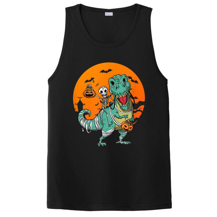 Trex Skeleton Pumpkin Halloween Costume PosiCharge Competitor Tank