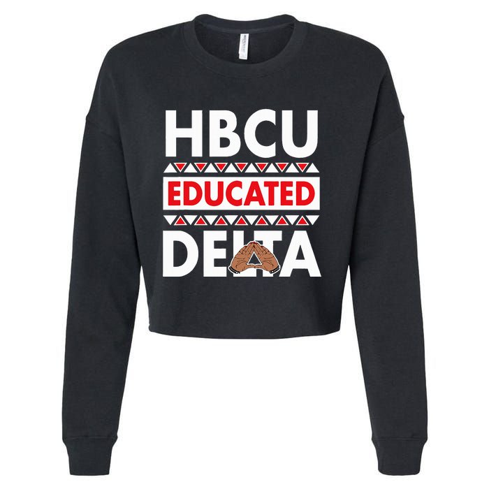 Theta Sorority Paraphernalia Delta 1913 Hbcu Cropped Pullover Crew