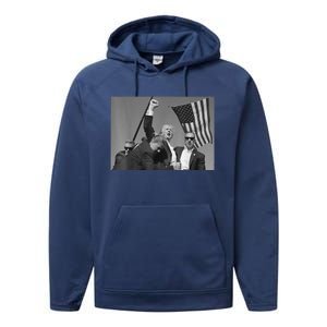 Trump Shot Pennsylvania 14th July Rally Shot Legend Usa 2024 Performance Fleece Hoodie