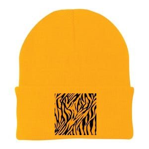 Tiger Stripes Pattern Knit Cap Winter Beanie