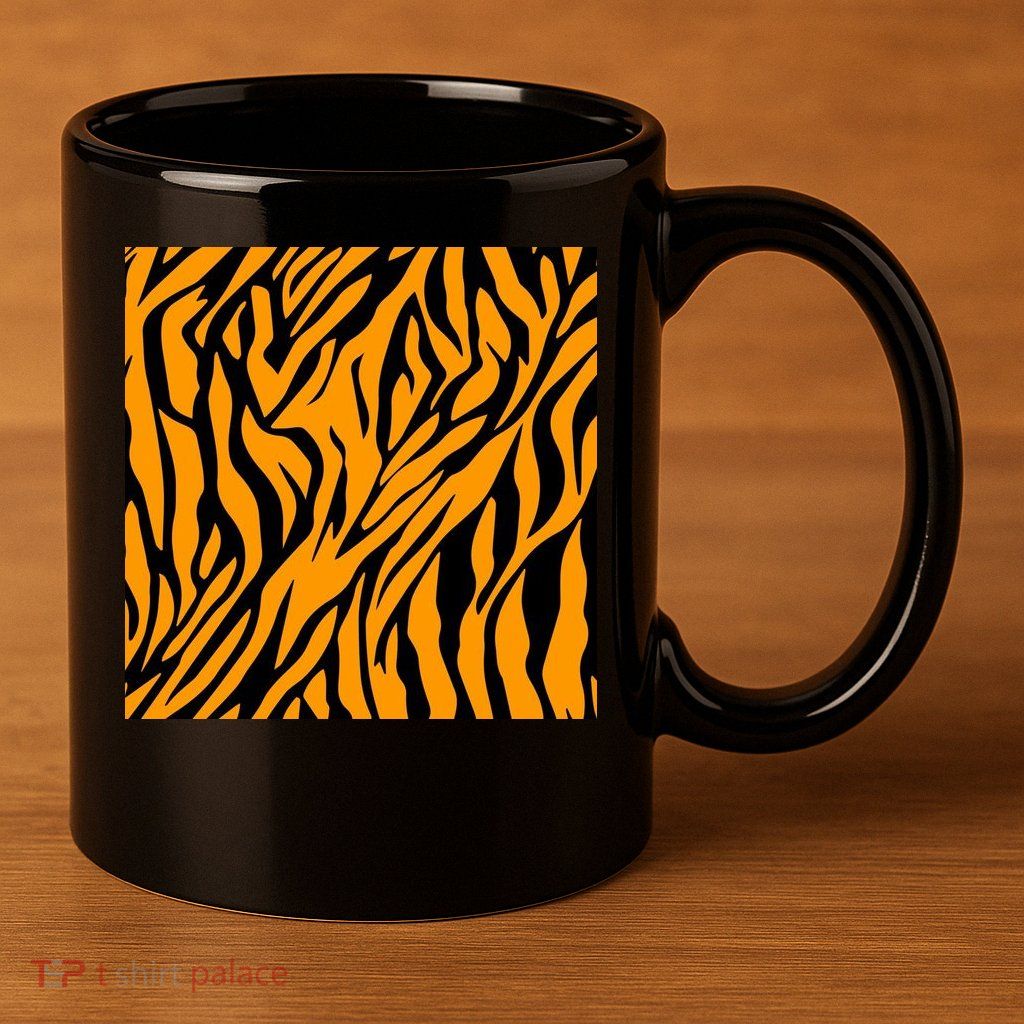 Tiger Stripes Pattern 11oz C Handle Ceramic Mug