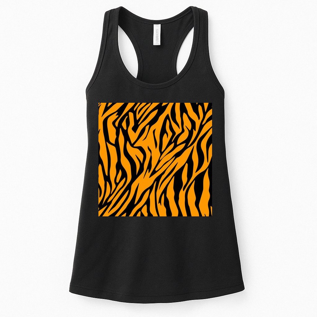 Tiger Stripes Pattern Womens Tank Top