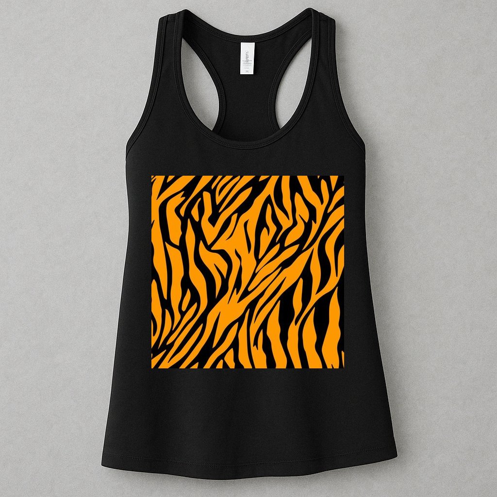 Tiger Stripes Pattern Womens Tank Top