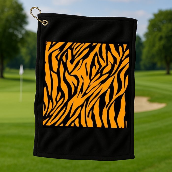 Tiger Stripes Pattern Golf Towel