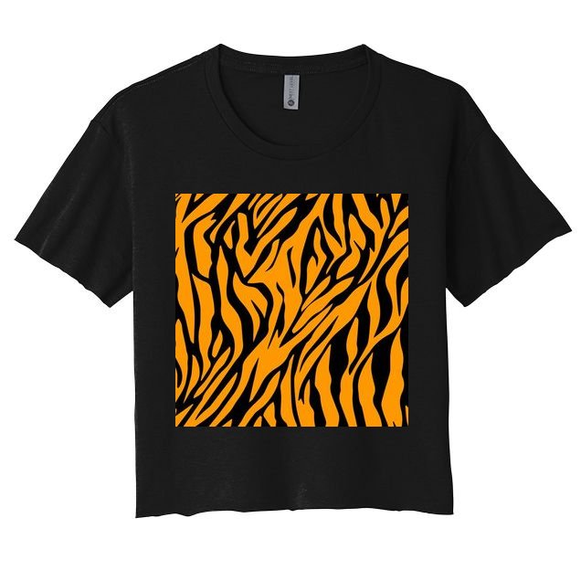 Tiger Stripes Pattern Crop Top