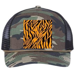 Tiger Stripes Pattern Retro Rope Trucker Hat Cap