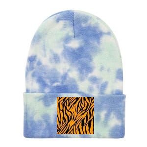 Tiger Stripes Pattern Tie Dye 12in Knit Beanie