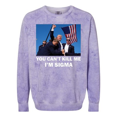 Trump Shot Pennsylvania Rally You CanT Kill Me IM Sigma Colorblast Crewneck Sweatshirt