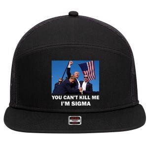 Trump Shot Pennsylvania Rally You CanT Kill Me IM Sigma 7 Panel Mesh Trucker Snapback Hat