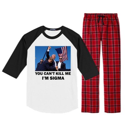 Trump Shot Pennsylvania Rally You CanT Kill Me IM Sigma Raglan Sleeve Pajama Set