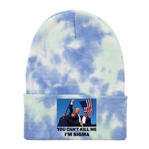 Trump Shot Pennsylvania Rally You CanT Kill Me IM Sigma Tie Dye 12in Knit Beanie