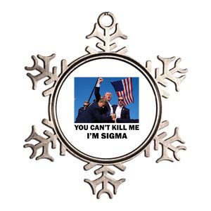 Trump Shot Pennsylvania Rally You CanT Kill Me IM Sigma Metallic Star Ornament