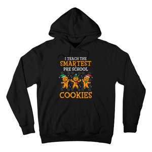 Teach Smartest Preschool Cookies Teacher Christmas Xmas Hoodie