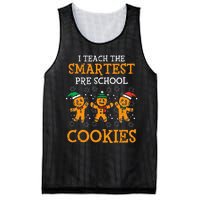 Teach Smartest Preschool Cookies Teacher Christmas Xmas Mesh Reversible Basketball Jersey Tank