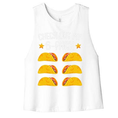 Taco Six Pack Cinco De Mayo Fiesta & Womens Party Women's Racerback Cropped Tank