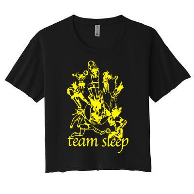 Team Sleep Peechee Women's Crop Top Tee