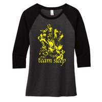 Team Sleep Peechee Women's Tri-Blend 3/4-Sleeve Raglan Shirt