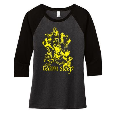 Team Sleep Peechee Women's Tri-Blend 3/4-Sleeve Raglan Shirt