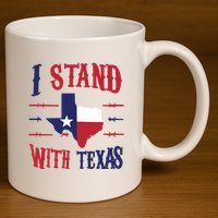 Texas Strong Patriotic Texas Pride 11oz C Handle Ceramic Mug