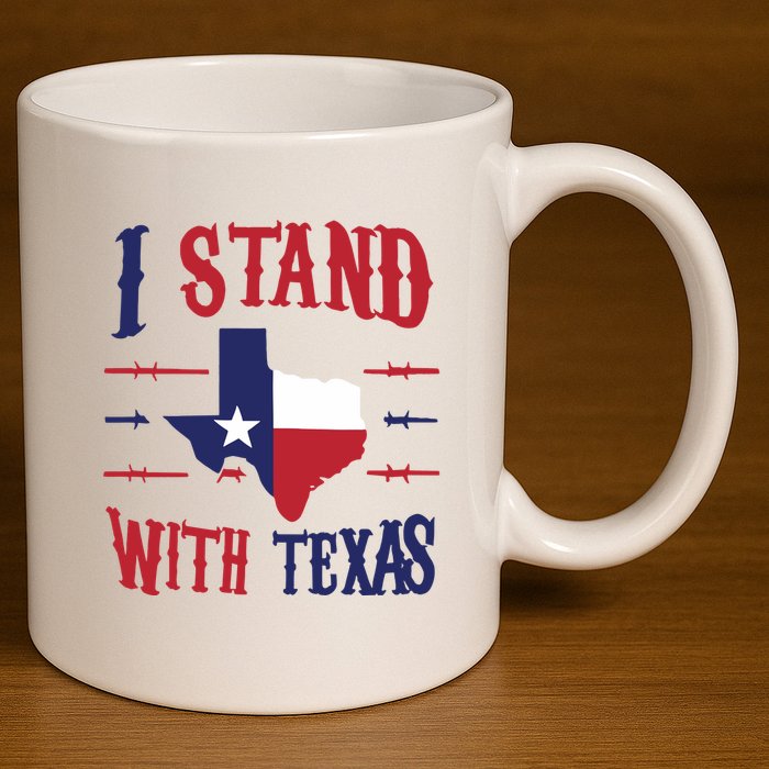 Texas Strong Patriotic Texas Pride 11oz C Handle Ceramic Mug