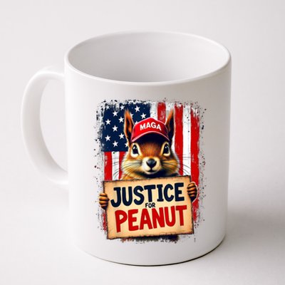 The Squirrel Peanut Squirrel Maga American Flag Justice For Peanut Gift Coffee Mug