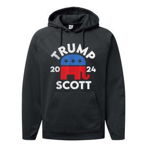 Trump Scott President Trump 2024 Performance Fleece Hoodie