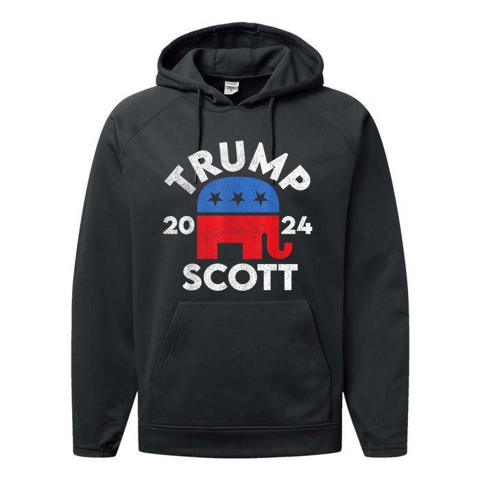 Trump Scott President Trump 2024 Performance Fleece Hoodie