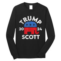 Trump Scott President Trump 2024 Long Sleeve Shirt