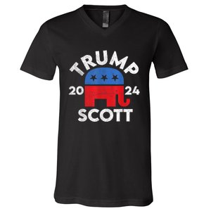 Trump Scott President Trump 2024 V-Neck T-Shirt